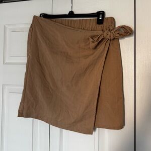 Tan Wrap Skirt